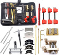 19pcs Violin Bridge Fitting Tool Include Crack Repair Tuning Fork Bridge Clamp Sound Post Setting Fingerboard Template Tool with Carry Bag Luthier Tool for Violin Repair Maintenance