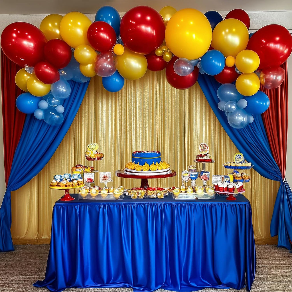50x10ft Shimmer Gold Sequin Backdrop Curtain for Parties, Thick Wrinkle Free Glitter Backdrop Drapes Photo Back Drop Curtains for Birthday Wedding Party Photography Background-10 Panels 5x10ft