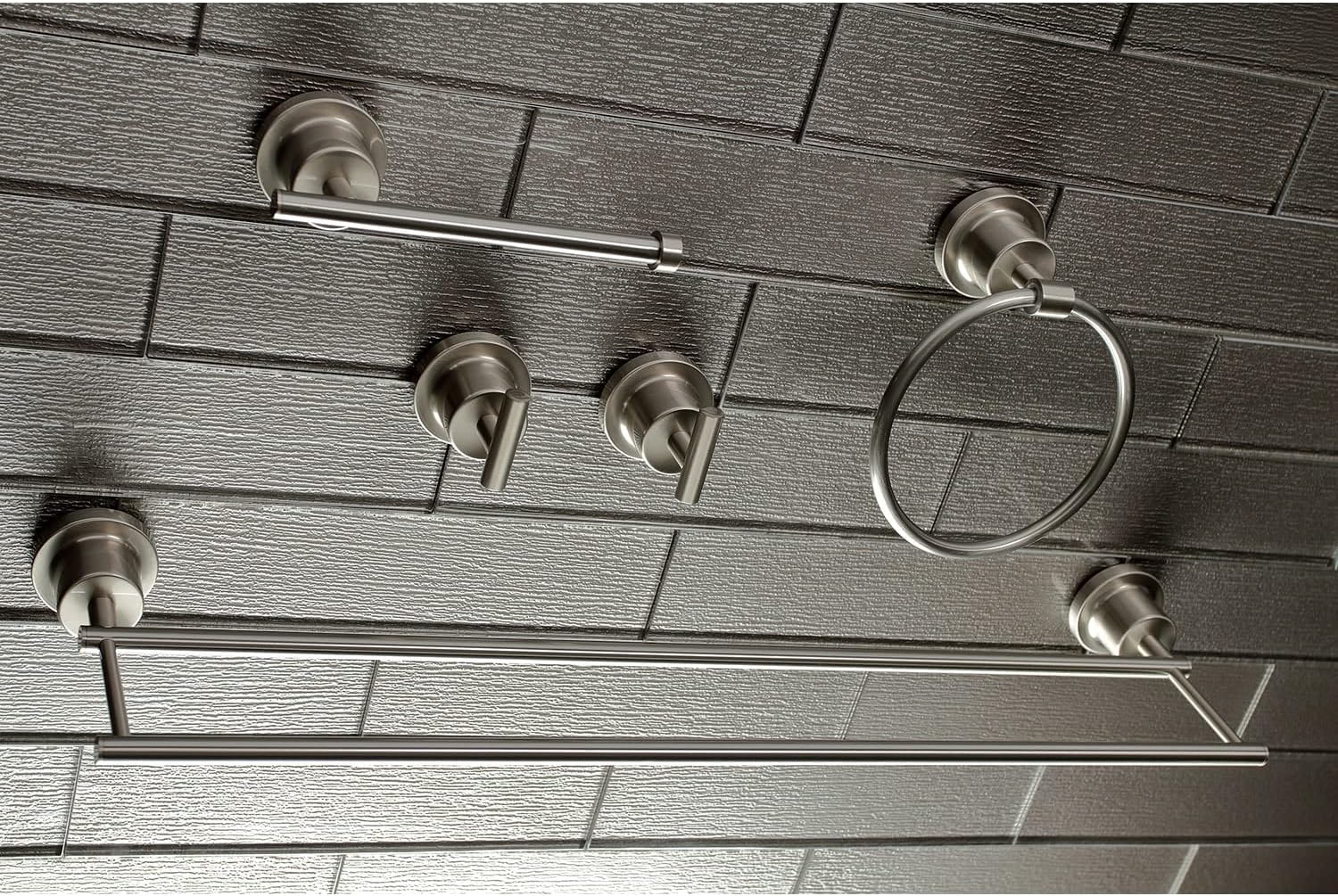 Kingston Brass BAH8213478SN Concord 5-Piece Bathroom Accessory Sets, Brushed Nickel