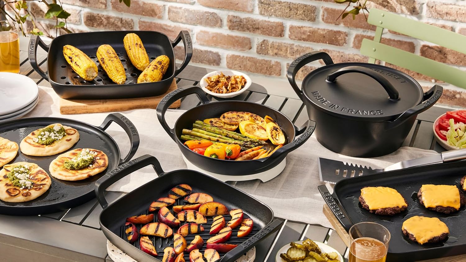 Le Creuset Alpine Outdoor Collection Enameled Cast Iron Square Grill Pan, 10.25'