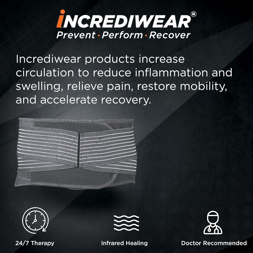 Incrediwear Back Brace - Back Support Brace for Back Pain Relief from Muscle Pain, Sciatica or a Herniated Disc, Everyday Lower Back Lumbar Support (X-Large)
