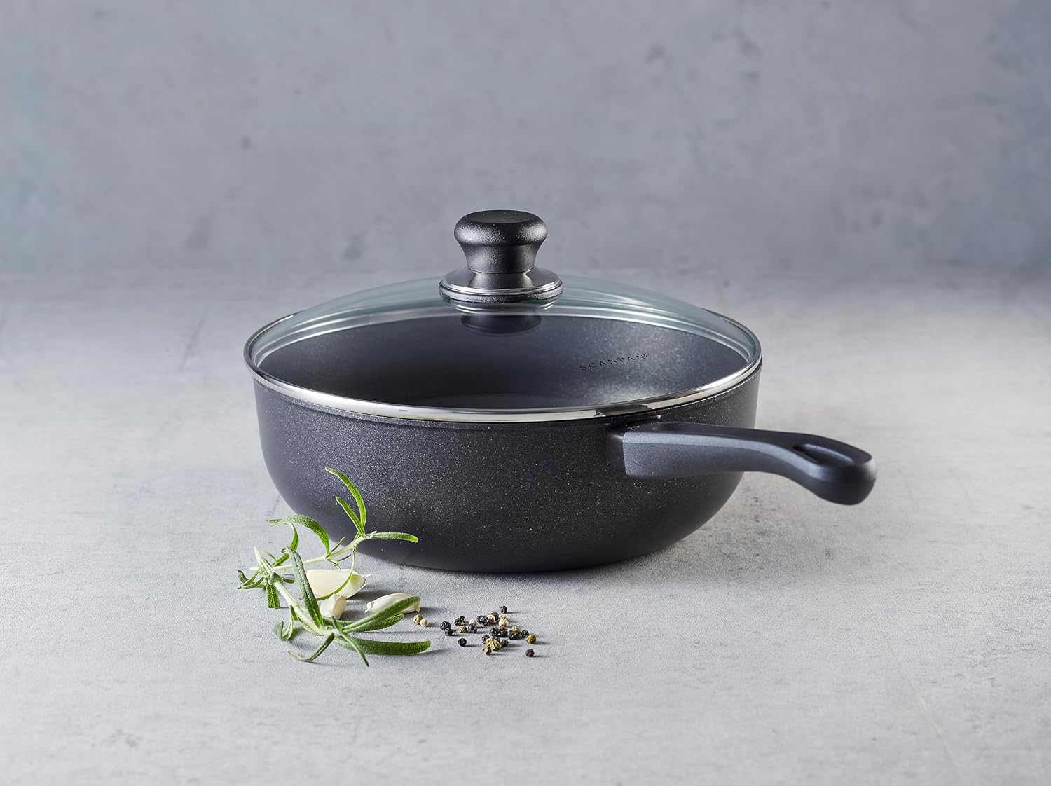 Scanpan Classic 4 quart (10 1/4 inch) Nonstick Deep Saute Pan with Lid – Compatible with Gas and Electric Stovetops, Metal Utensil Safe, Oven Safe to 500°F, Dishwasher Safe