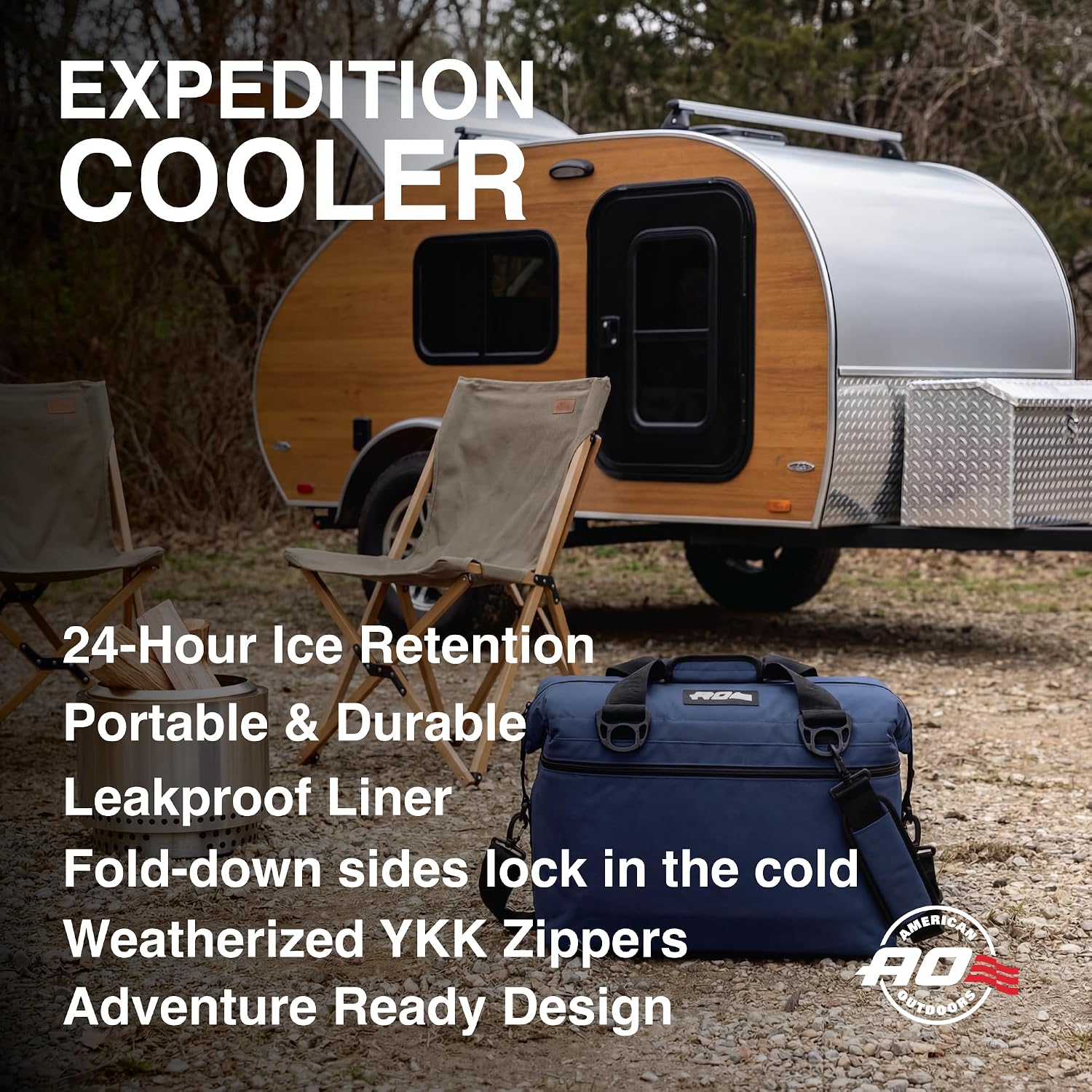 AO Coolers Expedition Canvas Soft-Sided Cooler Bag, Leak-Proof, Insulated, Lightweight