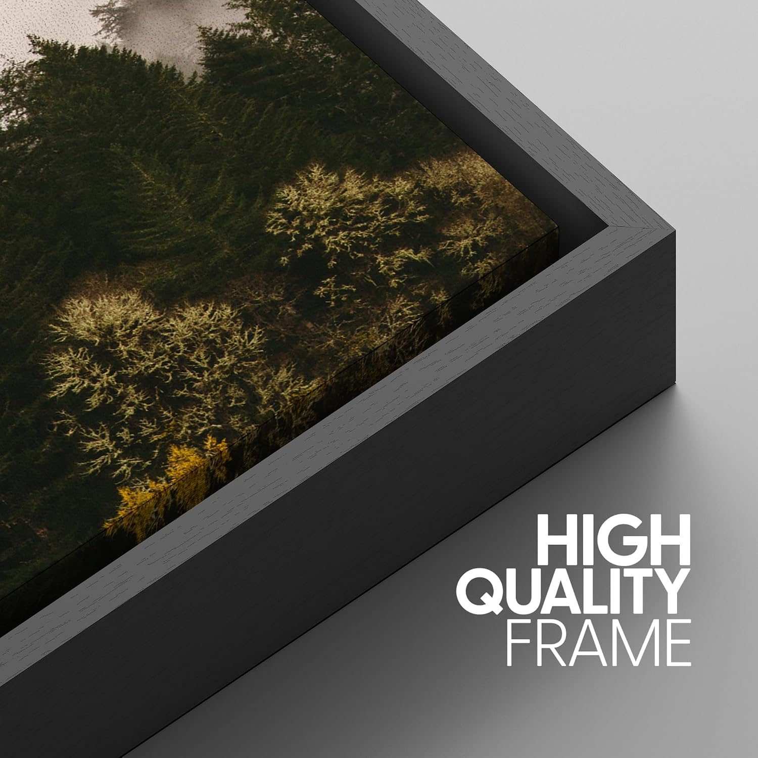 SIGNWIN 3 Piece Framed Canvas Wall Art Foggy Mountains Canvas Prints Home Decoration for Living Room,Bedroom - 24'x36'x3 Panels