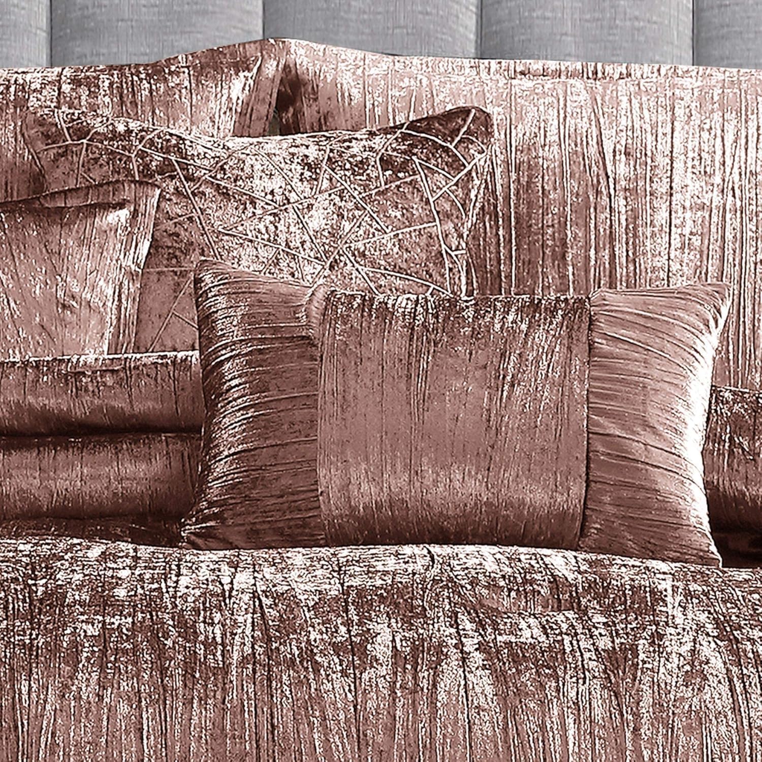 Riverbrook Home Turin Comforter Set, King, Blush, 7 Piece Set