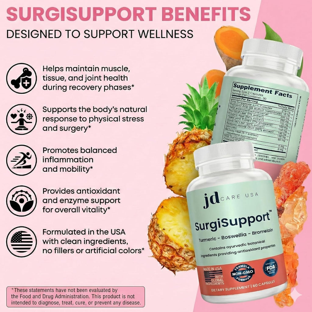 BBL Plus Post Surgery Supplies Kit with SurgiSupport | 34-Piece After Surgery Recovery Set with Lipo Foam, ABD Pads, BBL Backrest Pillow & More