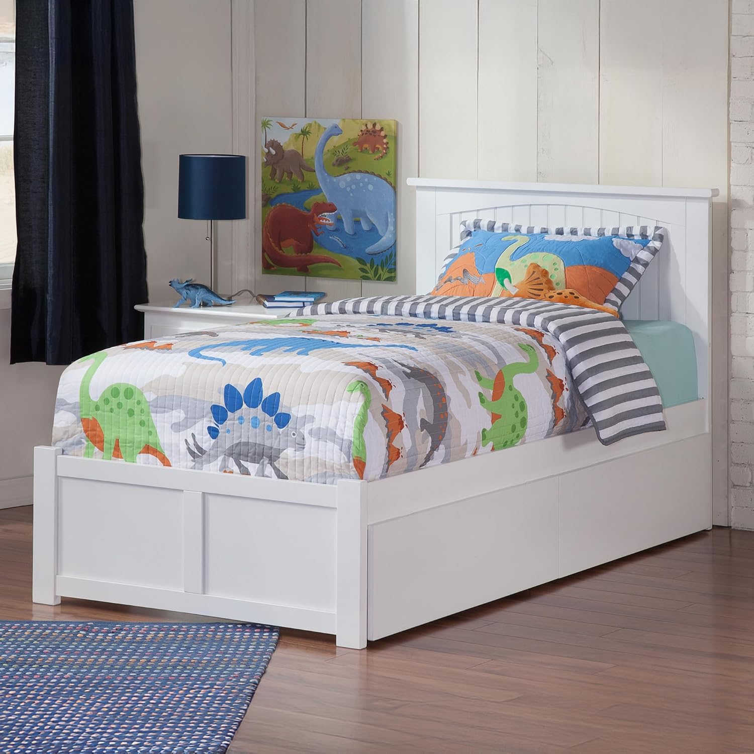 AFI, Nantucket Twin XL Platform Bed with Footboard & Storage Drawers, White
