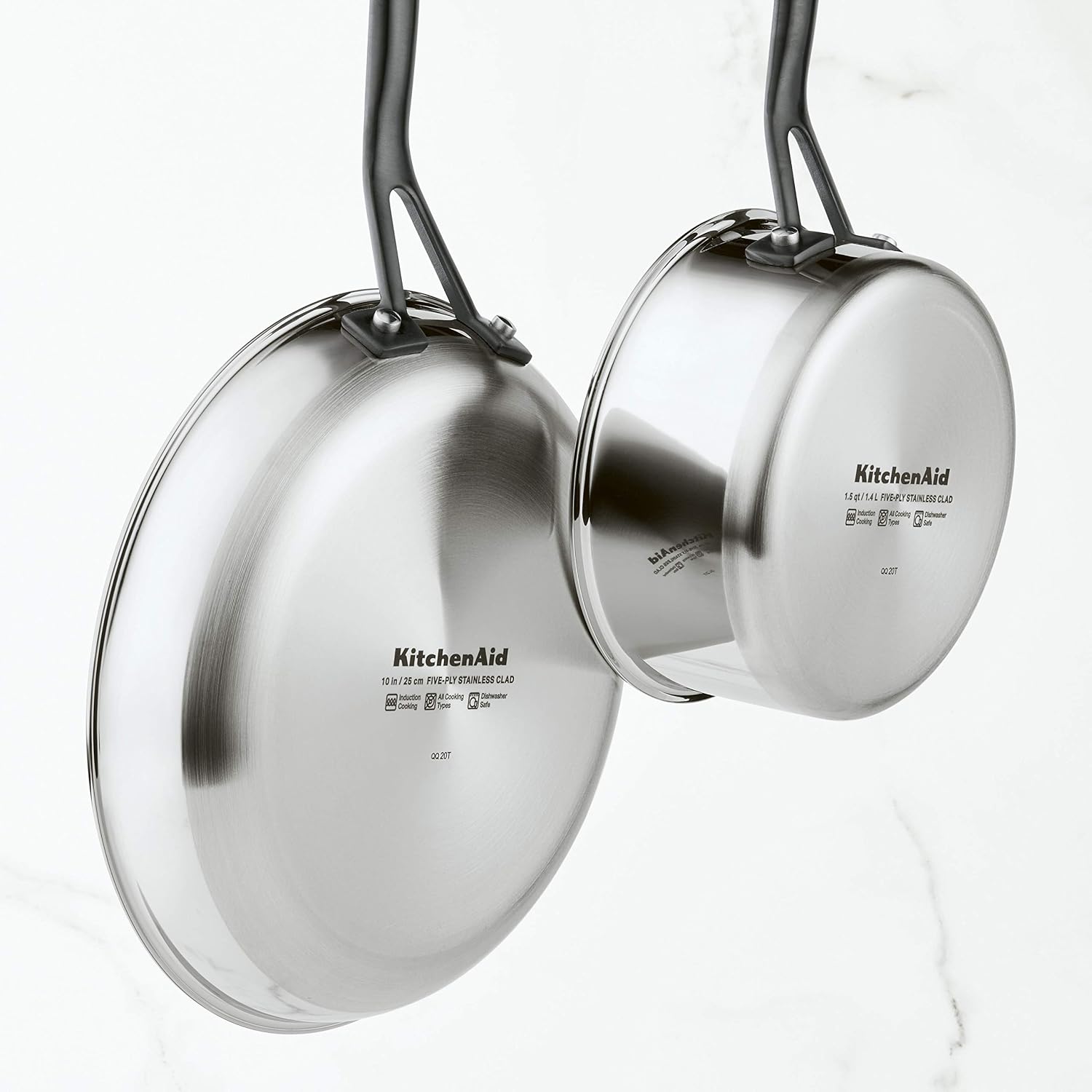 KitchenAid 5-Ply Clad Polished Stainless Steel Fry Pan/Skillet, 12.25 Inch