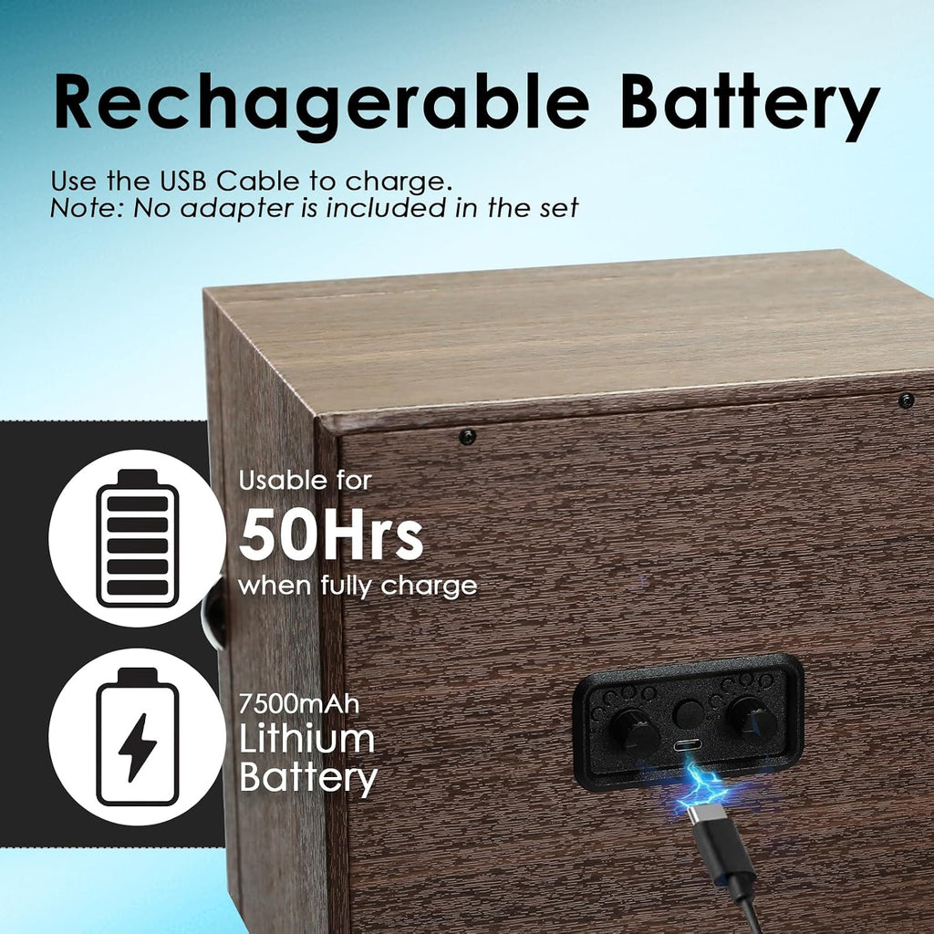 Double Watch Winder for 2 Automatic Watches, Luxury Wood Grain Case with Jewelry Storage Drawer, Ultra-Quiet Motor, 4 Modes & Blue LED - Professional Watch Box for Collectors