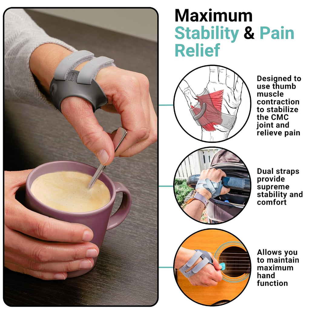PUSH MetaGrip CMC Thumb Brace for Osteoarthritis CMC Joint Pain. Stabilizes Thumb CMC Joint Without Limiting Hand Function. (Right, Women's X-Small)