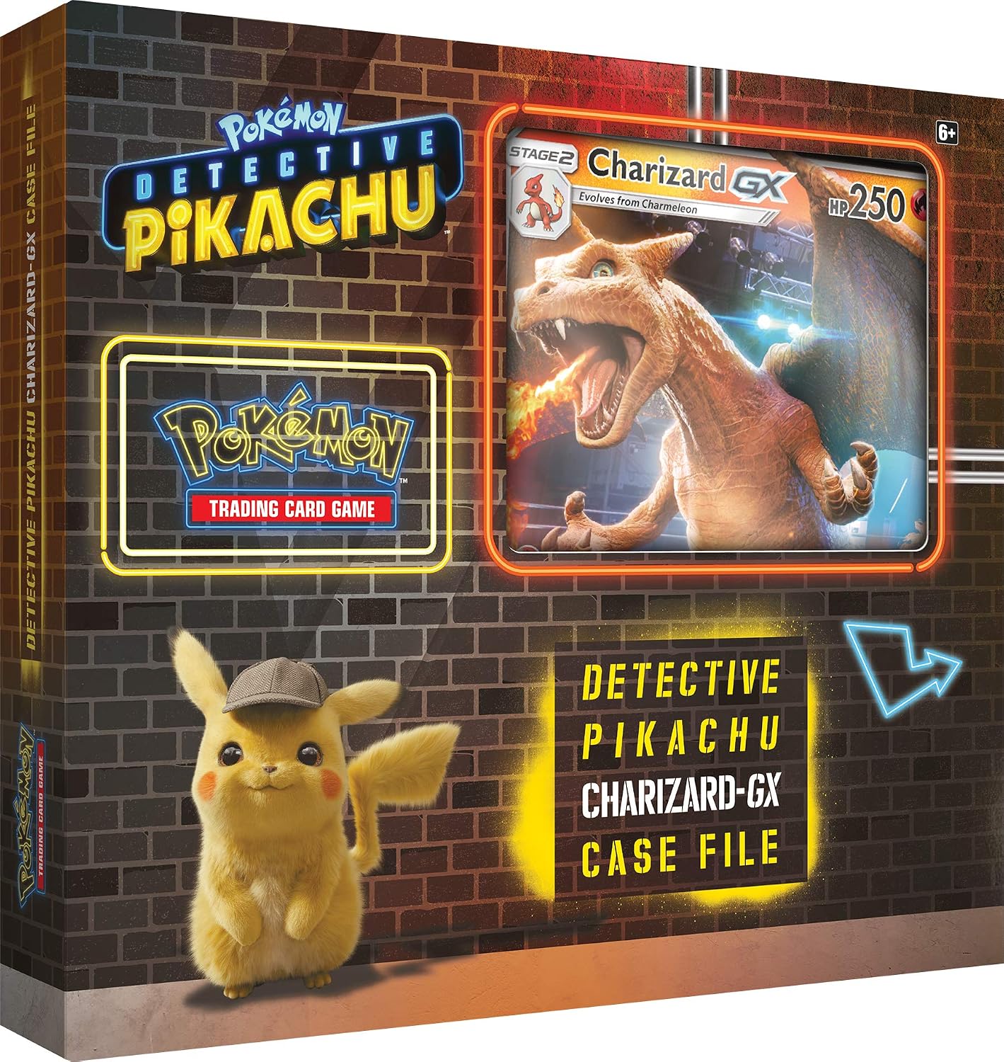 Pokemon TCG: Detective Pikachu Charizard-Gx Case File, Multicolor