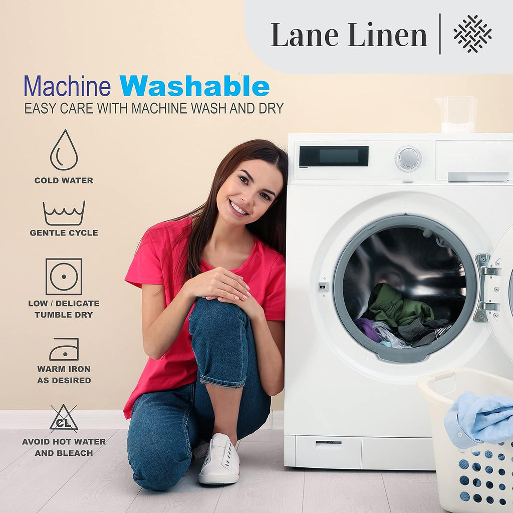 LANE LINEN 100% Egyptian Cotton Split King Bed Sheets for Adjustable Beds Soft & Comfy Sateen Weave for Silky Smooth Finish, Available in Variety of Colors - Ivory