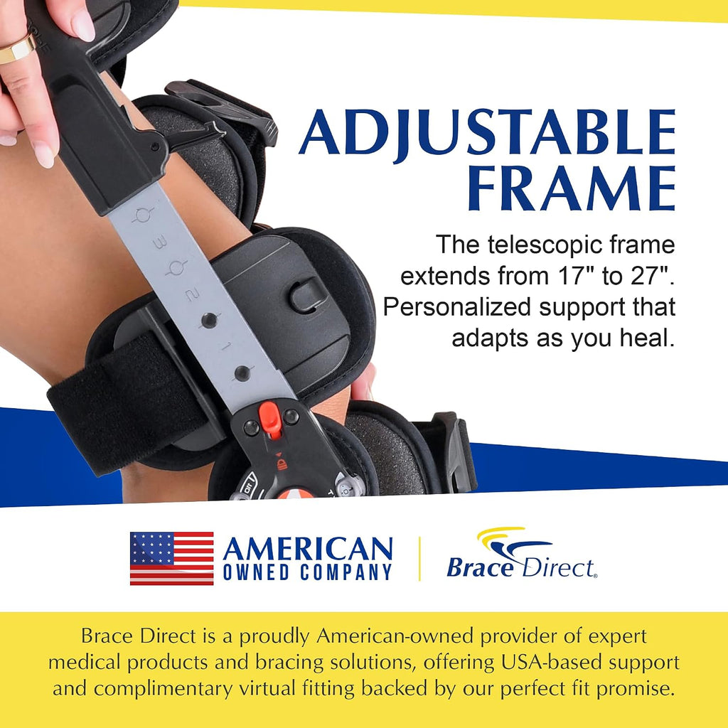 Brace Direct T Scope Premier XL Post Op Knee Brace for ACL MCL PCL Surgery Adjustable ROM L1833 L1832 (Thighs Up to 35.5')