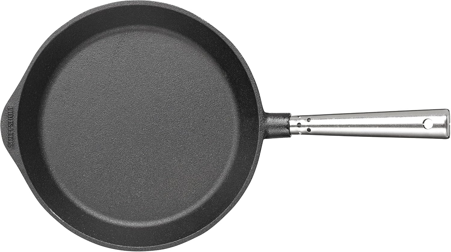 Unbekannt Frying pan 24 cm. Stainless steel handle. Can be used on all types of cookers, ovens, barbecues and open fires