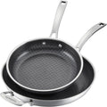Cuisinart FusionPlus Hybrid Stainless Steel Cookware Set, 2-Piece Skillet Cooking Set with PFAS-Free PURELYSEAR Ceramic Technology, Scratch Proof, Cool Grip Handles, Dishwasher Safe