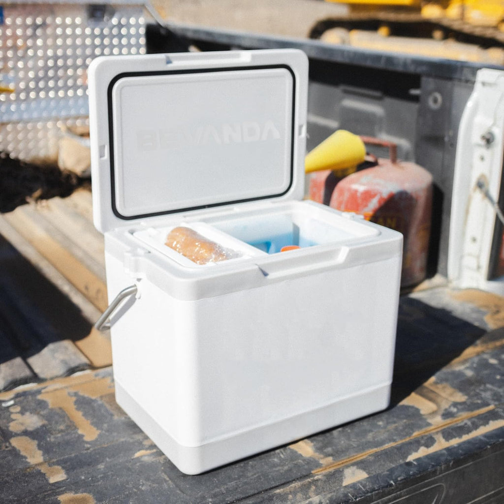 Bevanda - 20qt Verge Insulated Lunch Box - Durable Cooler with Magnetic Ice Packs - Rugged Hard Shell Lunch Cooler for Jobsite Lunches, Outdoor Adventures & All Day Temperature Control