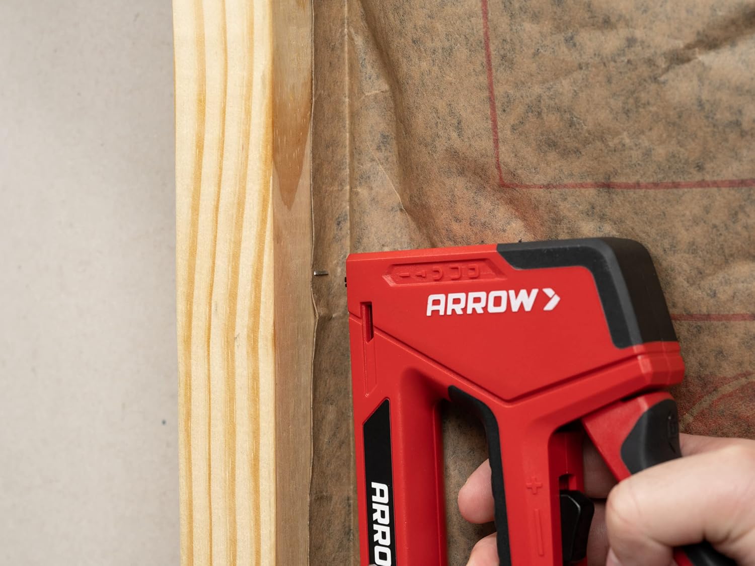 Arrow T501 5-in-1 Manual Staple & Nail Gun, Wire Stapler, and Brad Nailer for Wood, Upholstery, Construction, Insulation, Crafts, Fencing, and Cable, Black/Red (Pack of 4)