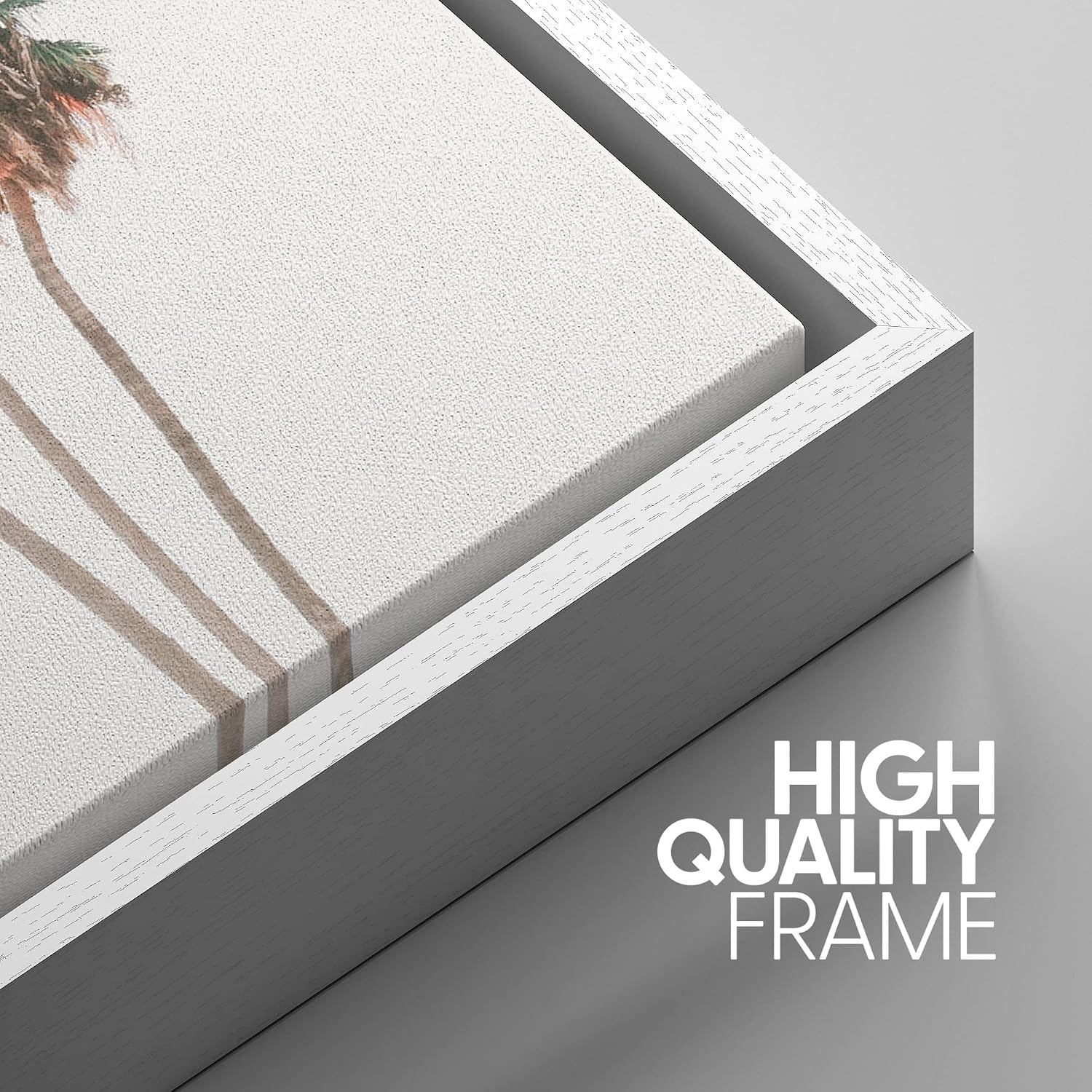SIGNWIN Framed Canvas Print Wall Art Set Retro Vintage Pastel Tropical Island Beach Nature Wilderness Photography Modern Art Landscape Relax/Calm for Living Room, Bedroom, Office - 24'x36'x3 White