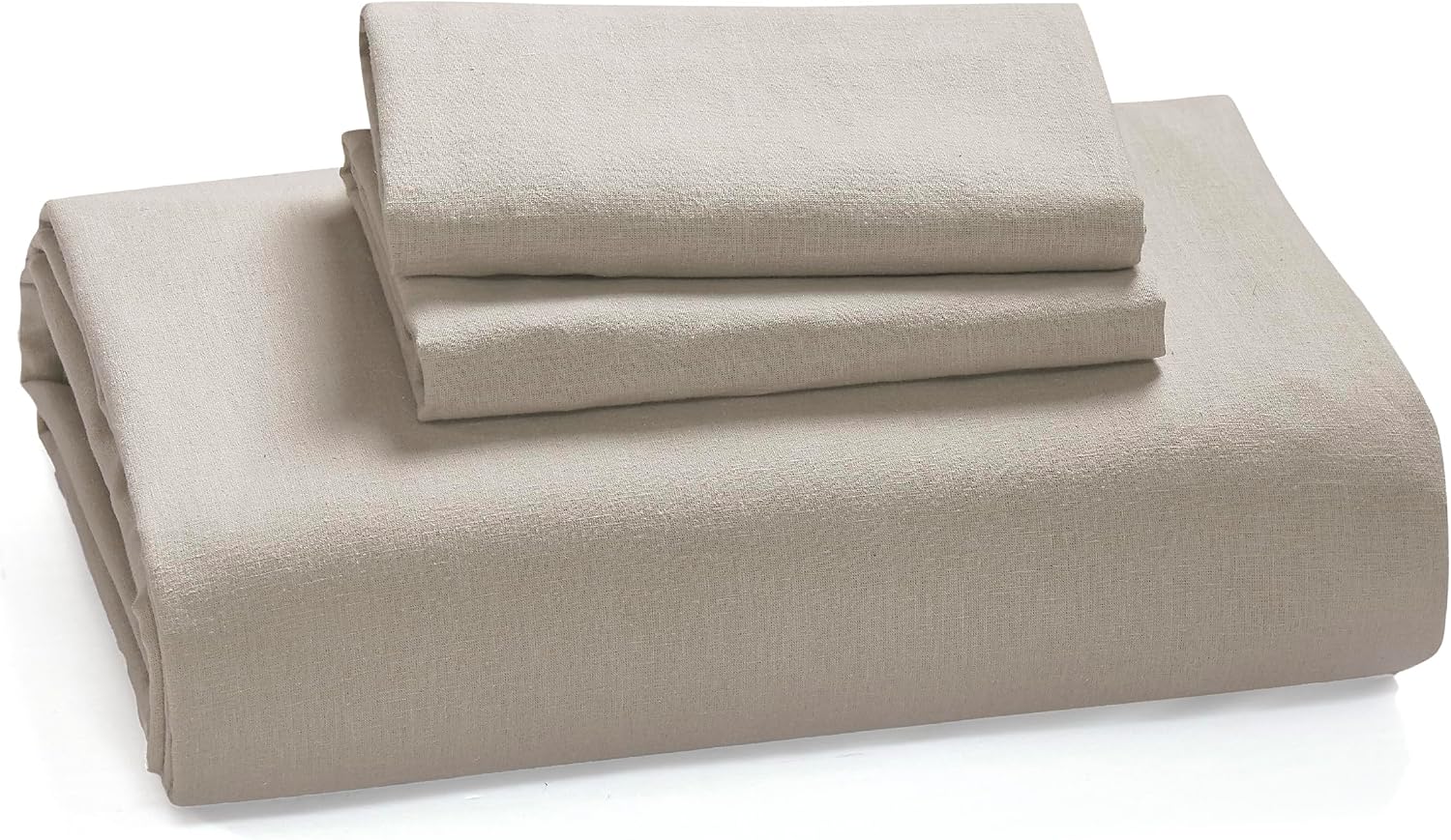 Bedsure Linen Duvet Cover King - Linen Cotton Blend Duvet Cover, PureWoven Cooling & Breathable Bedding Set for Hot Sleepers, Moisture Wicking & Durable Cover Set 3 Piece (Natural Color)