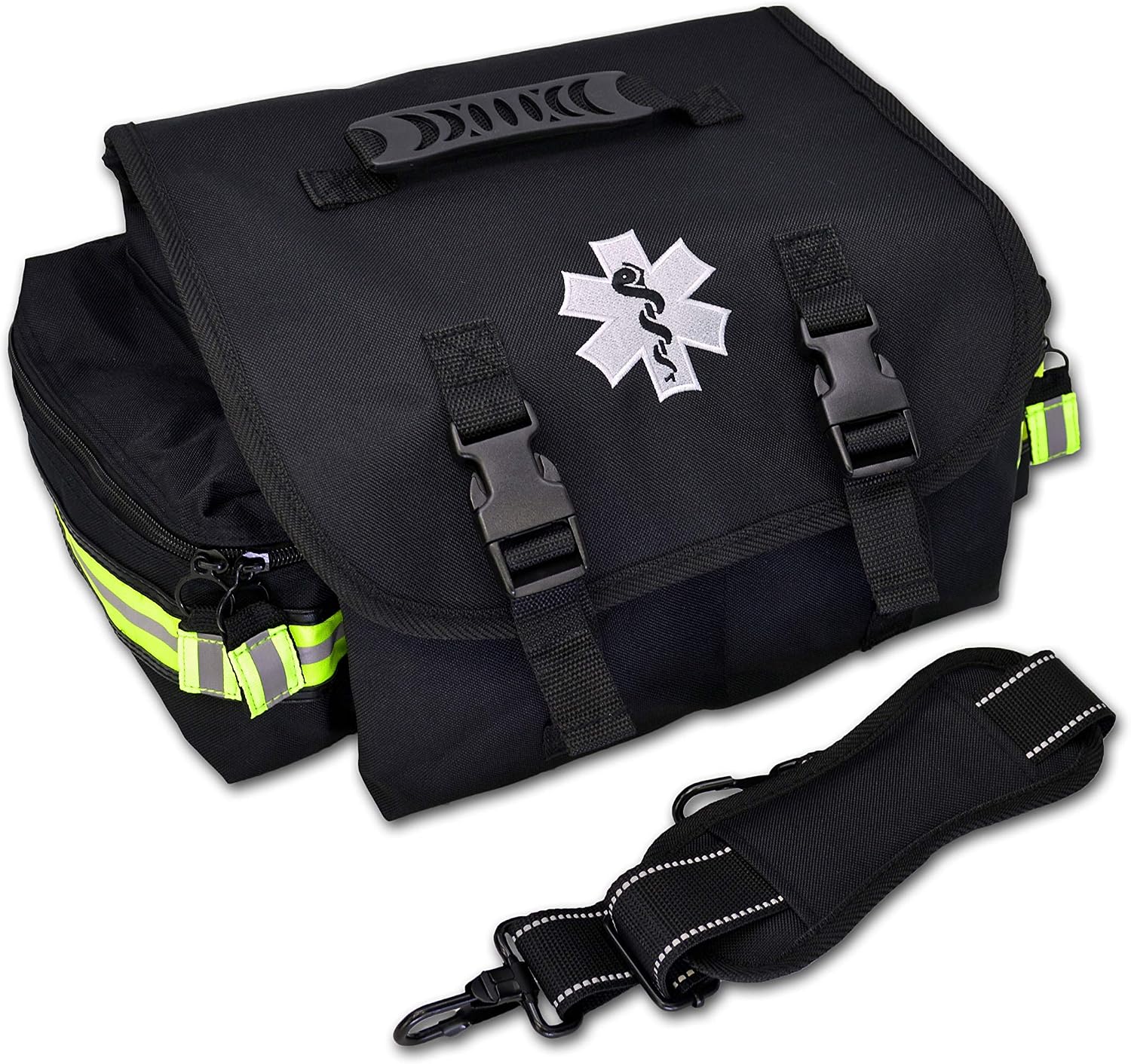 Lightning X Small First Responder EMT EMS Trauma Bag Stocked First Aid Fill Kit B (Black)