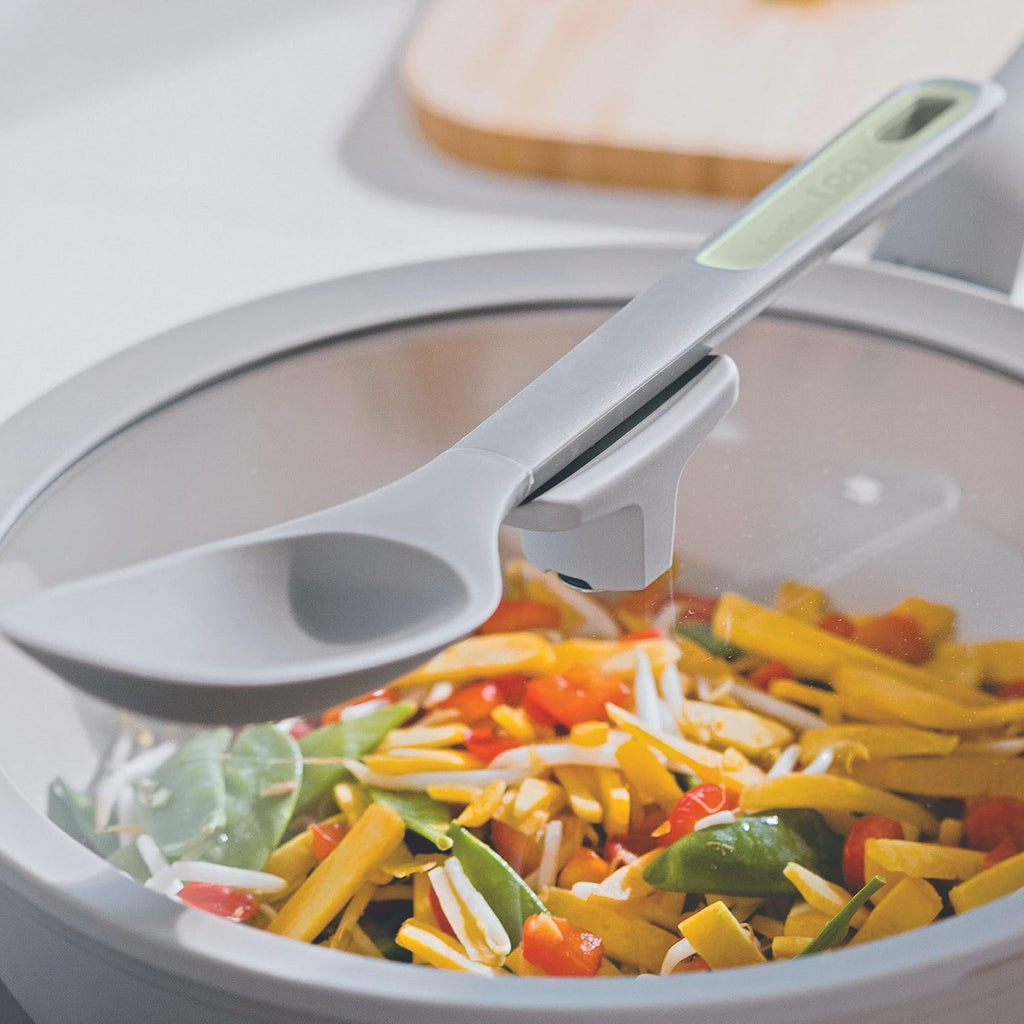 BergHOFF Balance Nonstick Ceramic Sauté Pan 10.25in, 3.1qt. with Glass Lid, Recycled Aluminum, CeraGreen Non-toxic Coating, Stay-cool Long Handle, Induction Pan, Moonmist