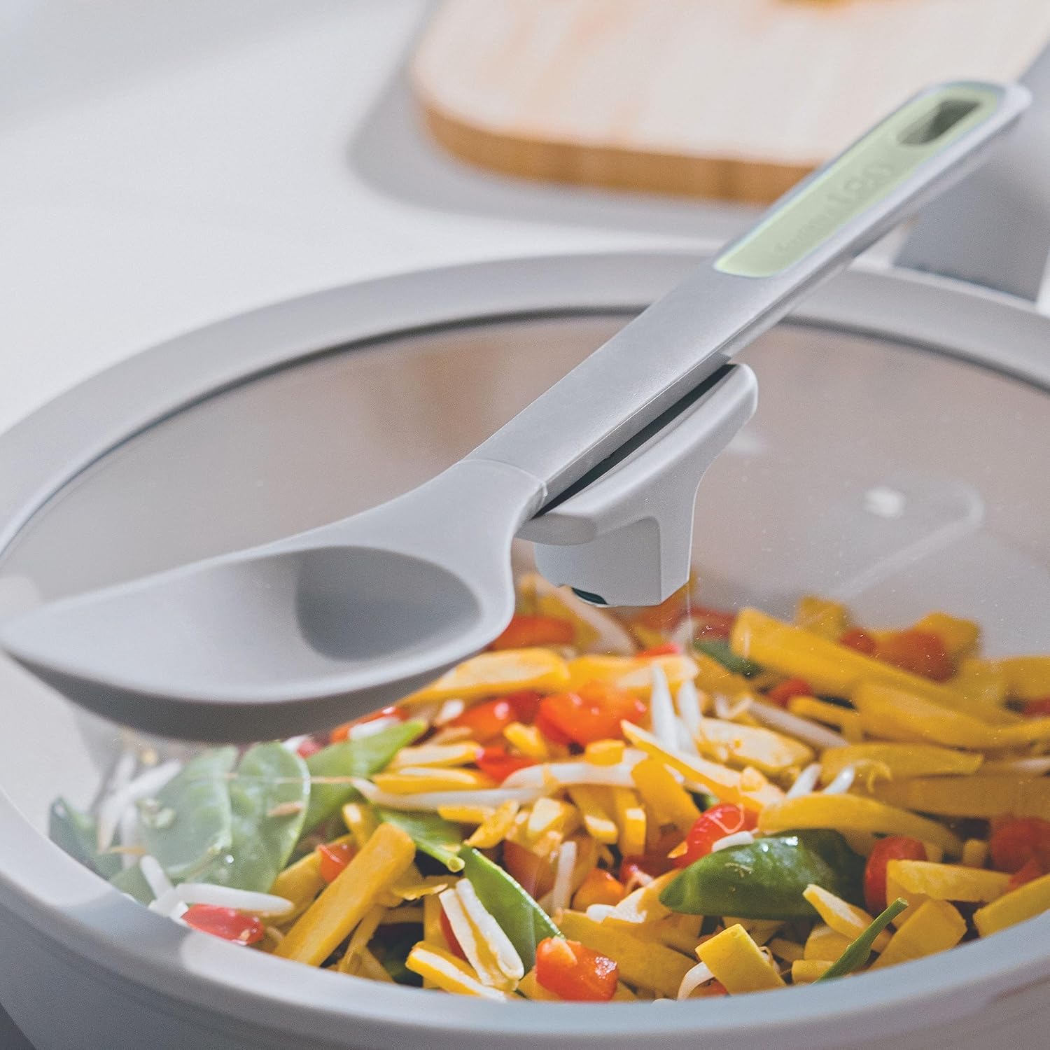 BergHOFF Balance Nonstick Ceramic Sauté Pan 10.25in, 3.1qt. with Glass Lid, Recycled Aluminum, CeraGreen Non-toxic Coating, Stay-cool Long Handle, Induction Pan, Moonmist