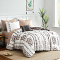 Geniospin Super King Plus Size Comforter Set- 7 Pieces Boho Bed in a Bag, Western Bedding Set for All Seasons, Reversible Aztec Bedding, Lightweight Comforter Bed Set with Sheets, Pillowcases & Shams