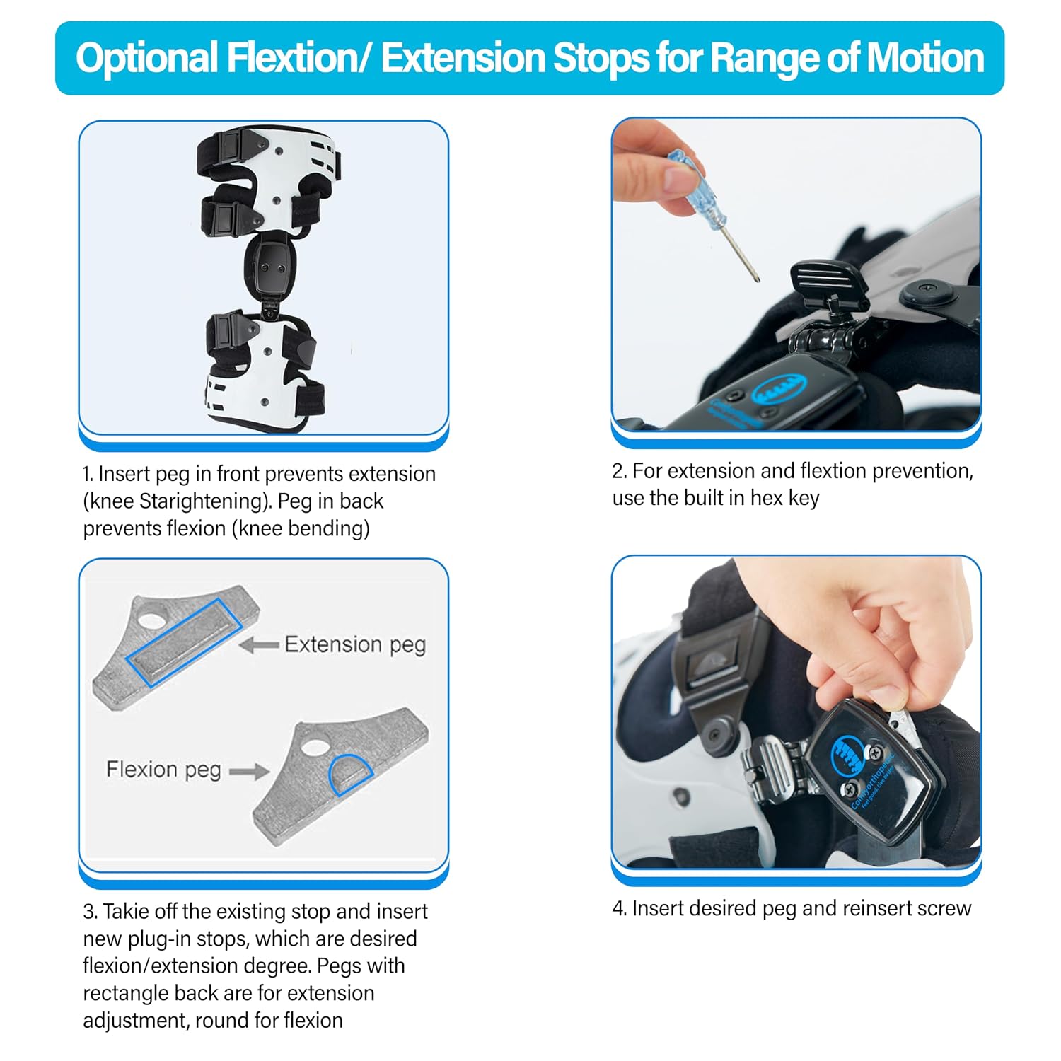 Comfyorthopedic UPGRADED OA Medial Unloader Knee Brace for Men and Women Osteoarthritis & Arthritis Pain Support, Bone on Bone Valgus Varus Joint Offlaoder L1851 L1843 Built-in Hex Key Plus Size Fit Up ot 32in