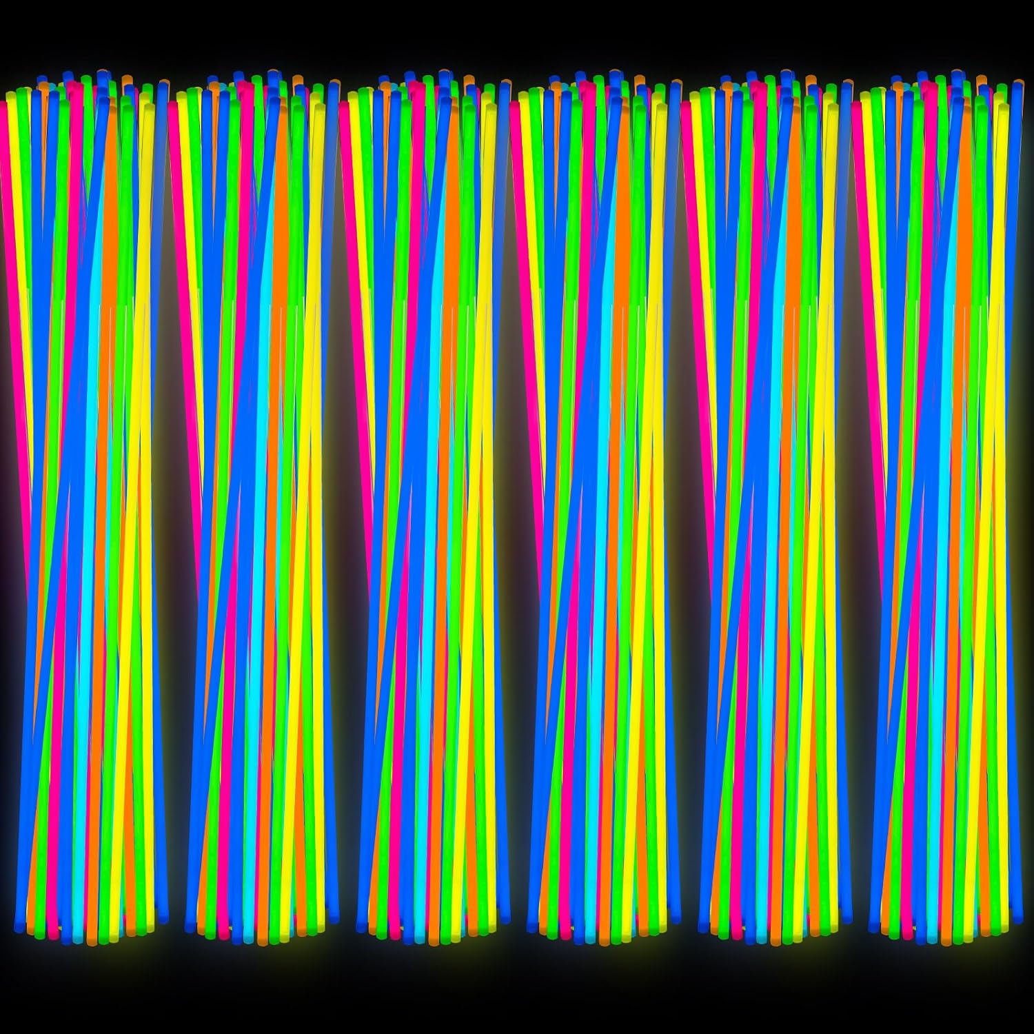 Deekin 22 Inch Glow Necklaces Sticks Bulk Light up with Connectors Party Neon Glow in the Dark for Carnival Birthday Festivals Raves Wedding Favors