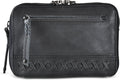 Kailey Concealed Self Defence Waist Bag by Lady Conceal - Buffalo or Suede Cowhide Leather, 3 Open Sides and YKK Locking Zippers with Universal Holster (Black) - 8' L x 5.5' H x 2.25'