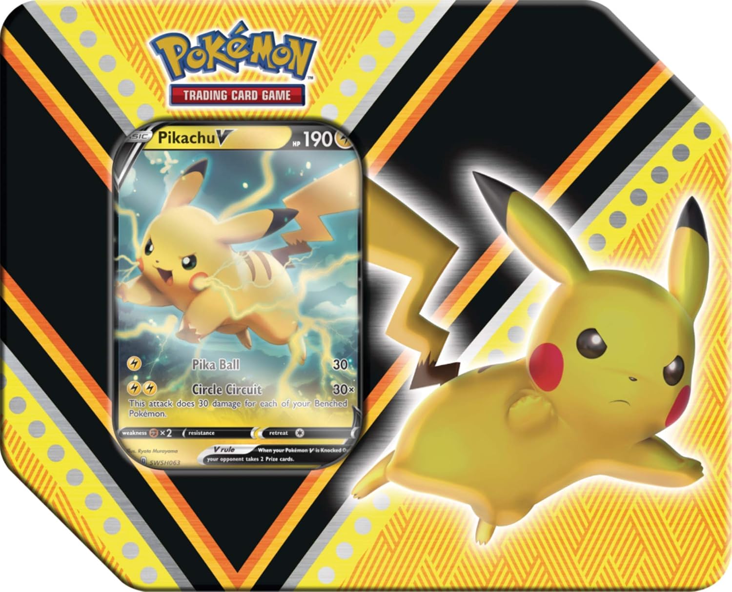 Pokemon V Powers Pikachu Tin - 5 Packs, Promos