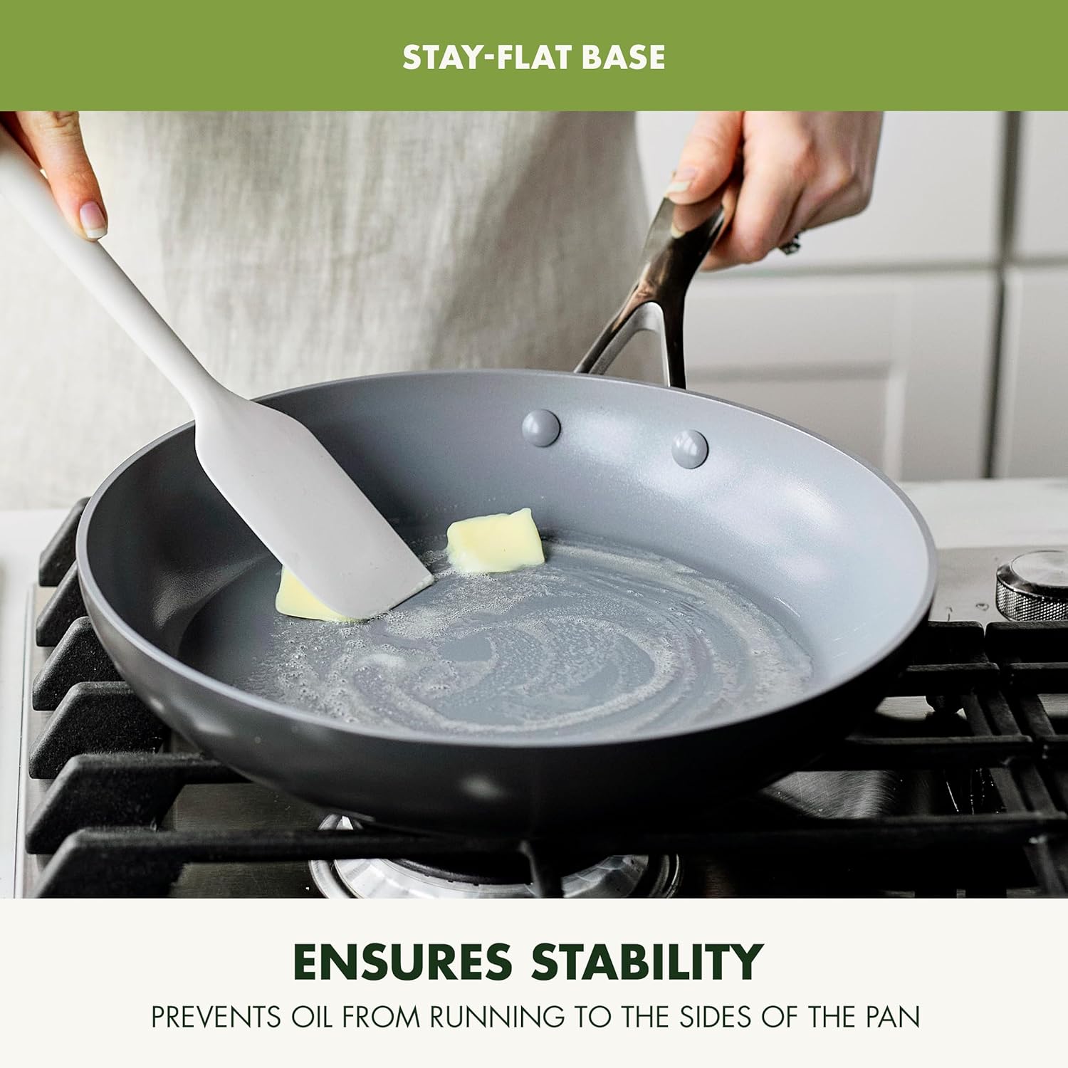 GreenPan Valencia Pro Ceramic Nonstick 8' 9.5' & 11' Fry Pan Skillet Set, Hard Anodized PFAS-Free, Induction Ready, Compatible on All Cooktops, Dishwasher Safe, Oven Safe to 600F, Gray