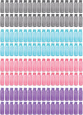 Sports Water Bottle Square Juice Box 144 Set 17 oz. Great for Juices Milk Smoothies Plastic Wide-Mouth Reusable Leak Proof Drink Bottle/Carton for School Bags Lunch Boxes Gym Flip Lid -BPA Free