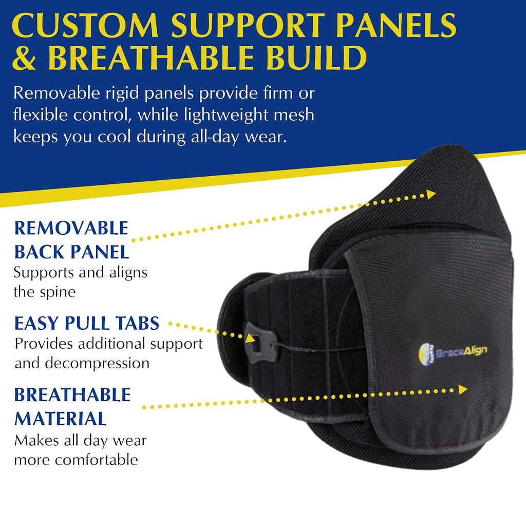 VertebrAlign LSO Lumbar Back Brace with Plus Size Extension – Bariatric Relief for Herniated & Bulging Disc, Sciatica, Spinal Stenosis, Fractures PDAC L0650/L0637 – Fits Waist up to