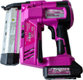 The Original Pink Box 20V Cordless 2-in1 Brad Nailer/Stapler, 2.0Ah Lithium-Ion Battery & Charger Included