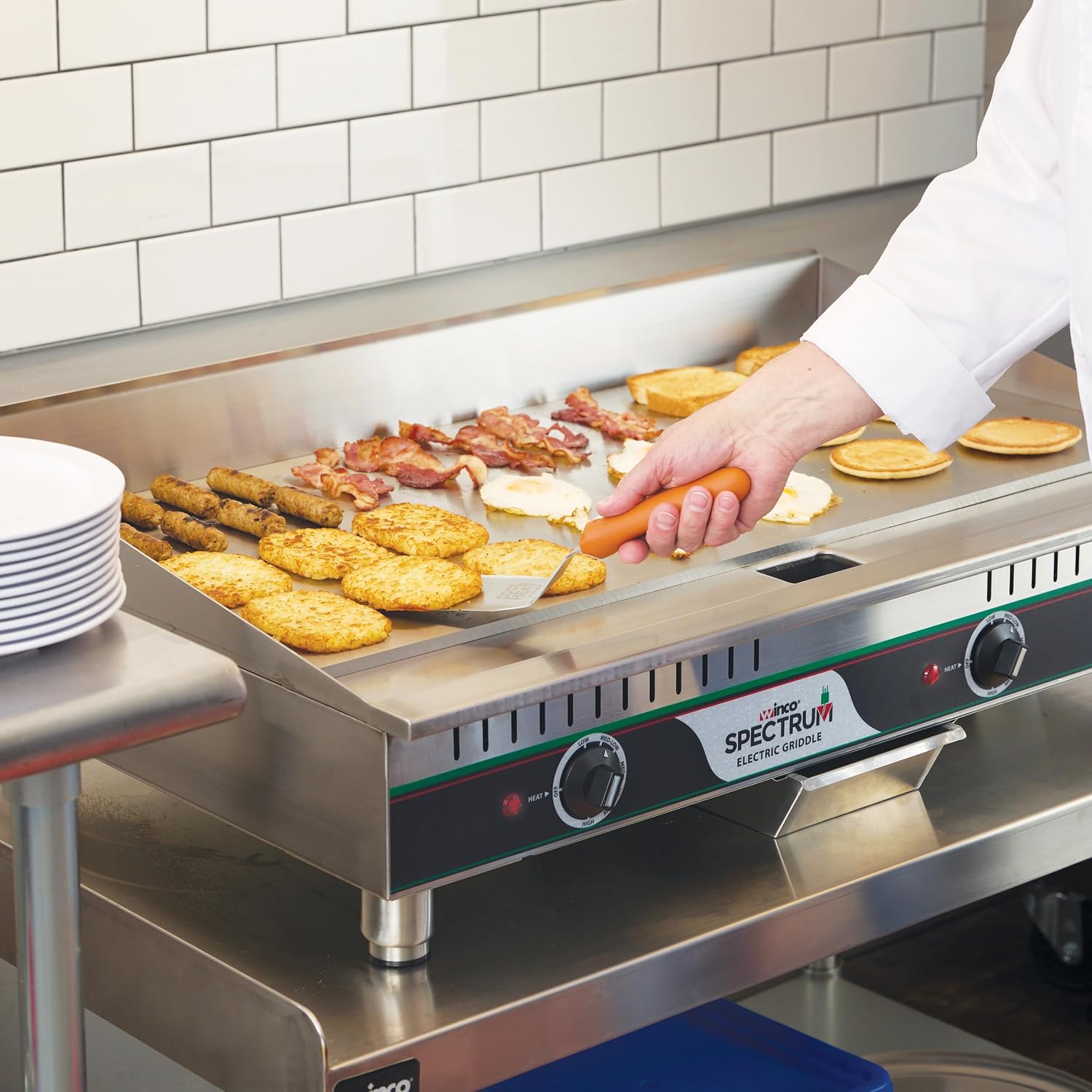 Winco Commercial-Grade Electric Griddle, 36'
