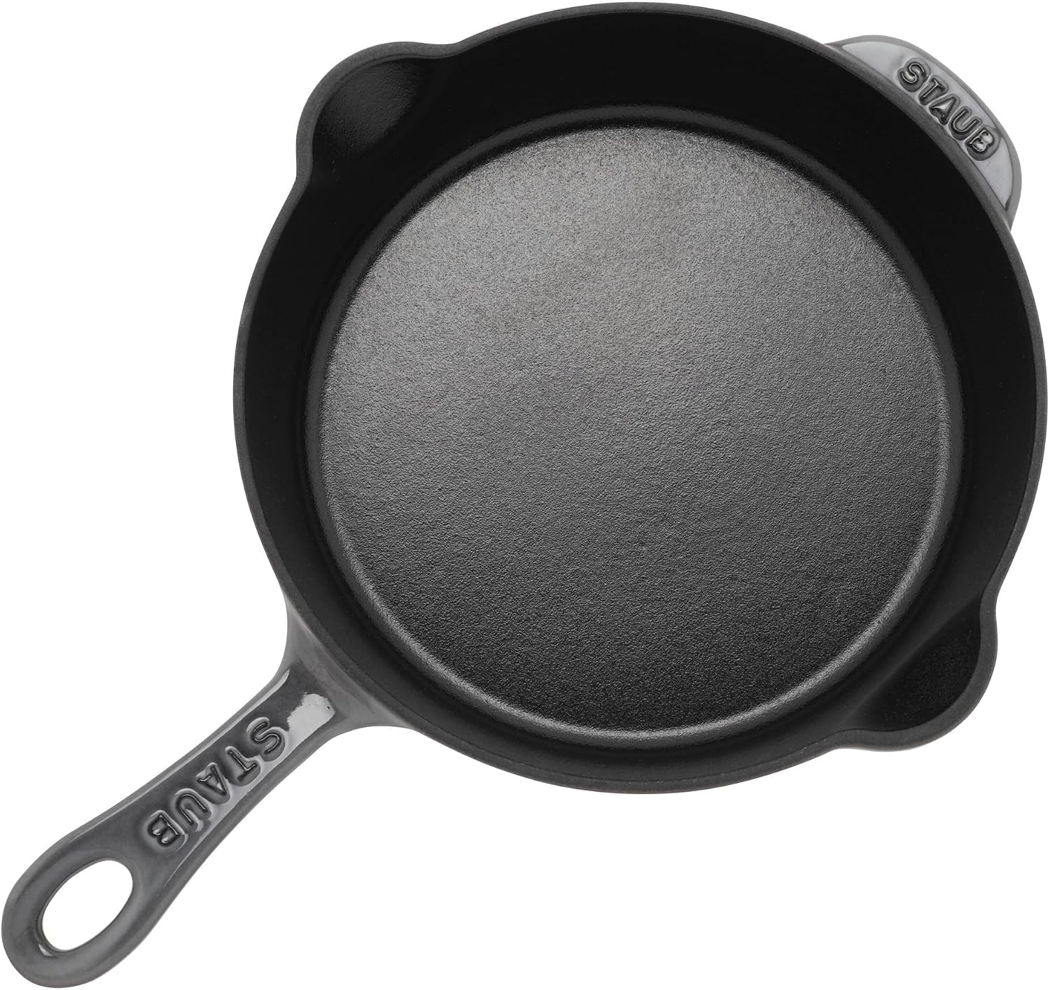 STAUB Cast Iron 8.5-inch Traditional Deep Skillet - Graphite Grey