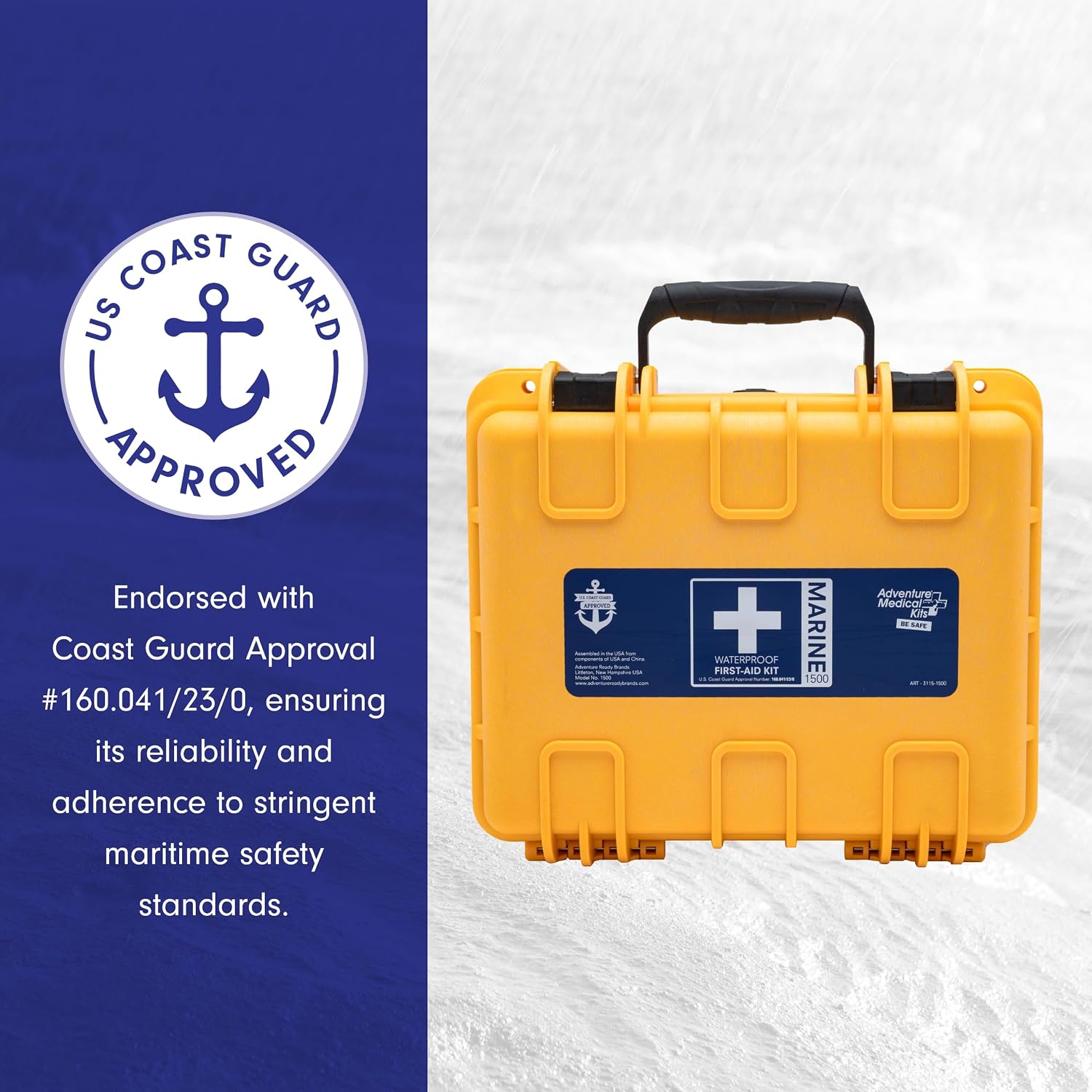 Adventure Medical Kits Marine Series Medical Kit - 1500 - Boat First Aid Kit For Small Crews 24 Hours From Care - Includes Emergency Medical Supplies Like Bandages, Medicine, Guide Book & More