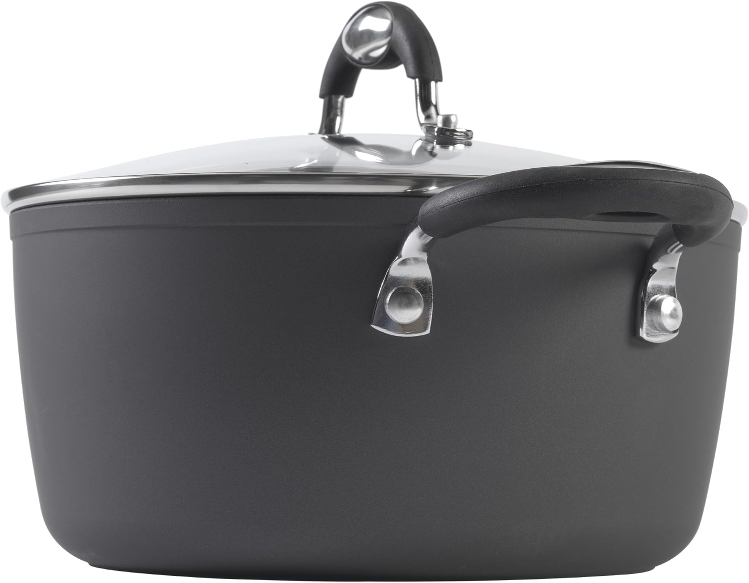 Bialetti Impact 10-Piece Textured Aluminum Cookware Set with Pots, Pans, and Dutch Oven, Nonstick Pots and Pans Set for Kitchen, Gray