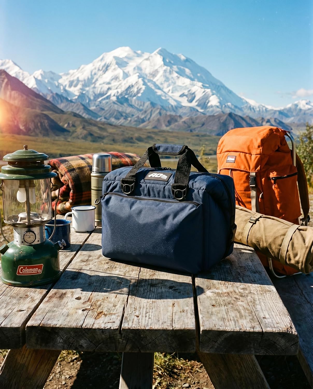 AO Coolers Caravan Canvas Soft Cooler with High-Density Insulation and Oversized Storage Pockets