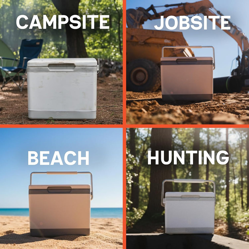 Bevanda - 20qt Verge Insulated Lunch Box - Durable Cooler with Magnetic Ice Packs - Rugged Hard Shell Lunch Cooler for Jobsite Lunches, Outdoor Adventures & All Day Temperature Control