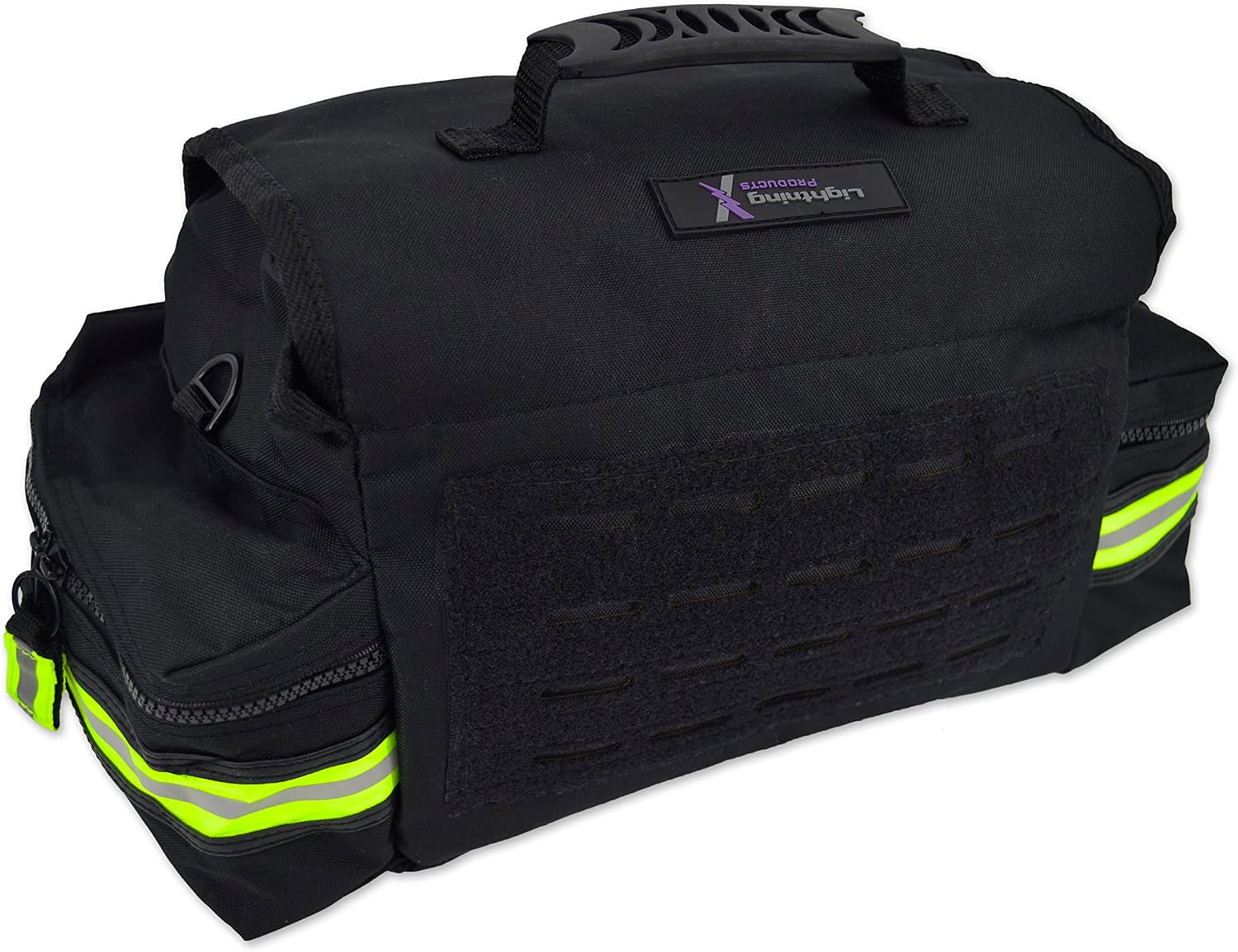 Lightning X Small First Responder EMT EMS Trauma Bag Stocked First Aid Fill Kit B (Black)