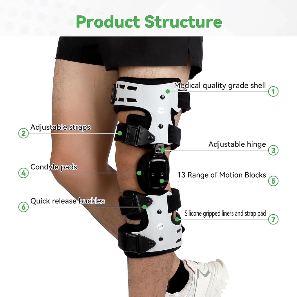 Orthomen OA Unloader Knee Brace, Support for Arthritis Pain, Osteoarthritis, Cartilage Defect Repair, Avascular Necrosis, Bone on Bone Knee Joint Pain and Degeneration Medial Inside Right