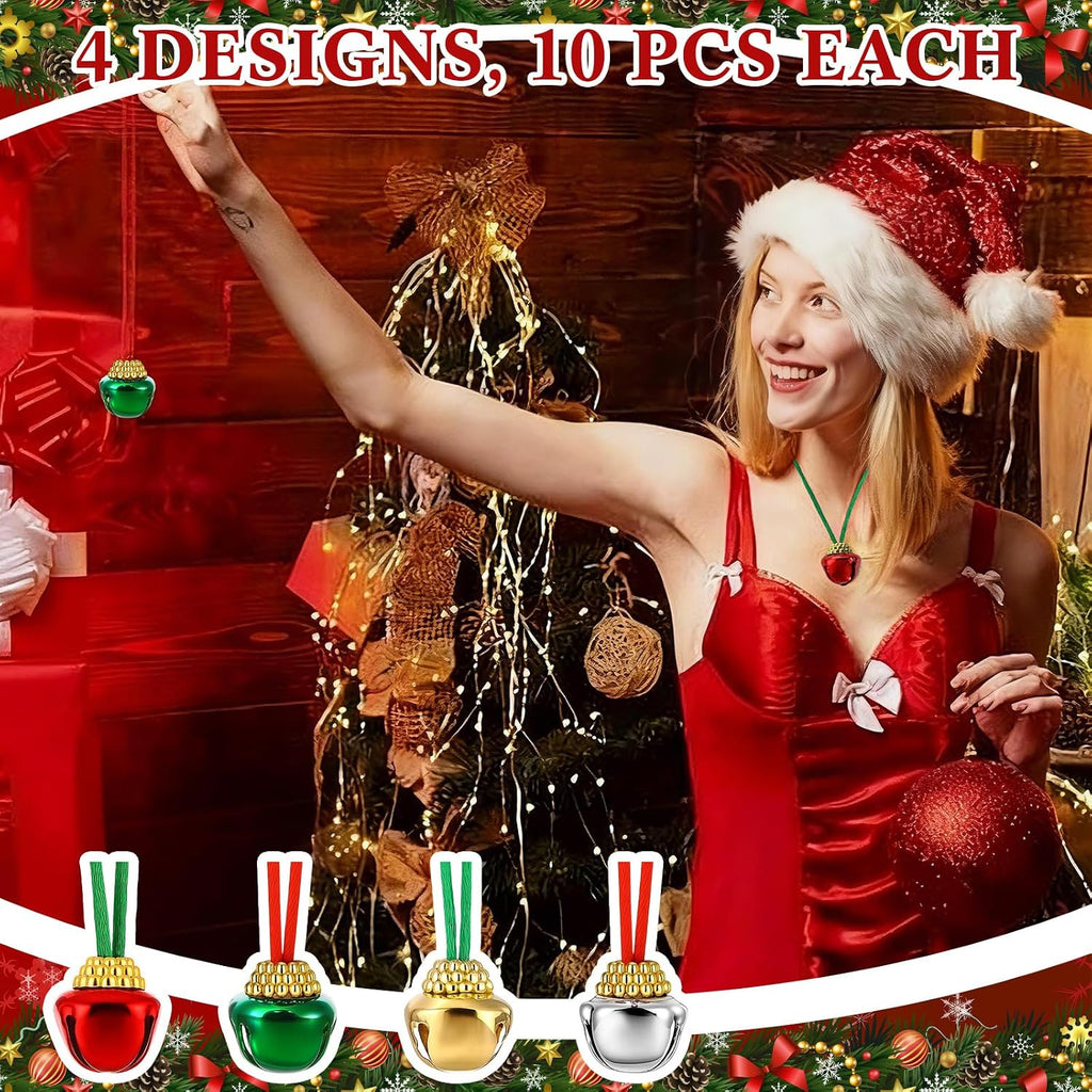 Hiboom 400 Pcs Christmas Party Favors Bulk, Xmas Gift Decorations Accessories, Glasses, Elk Headbands, Jingle Bell Necklaces, Glow Bracelets, Holiday Booth Props Supplies Stocking Stuffers