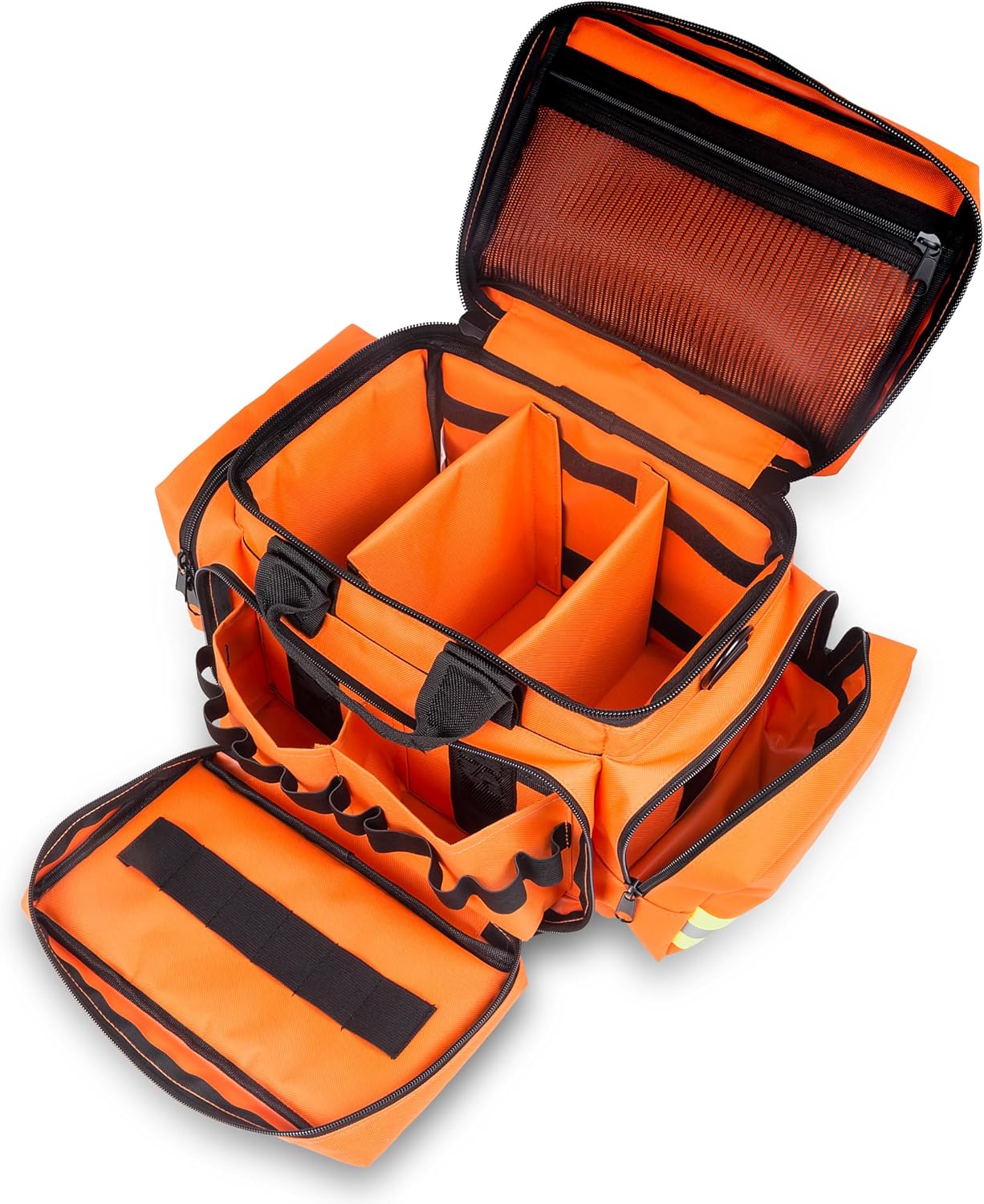 Elite Bags, EMS, Wide and Heavy Duty Emergency Bag, Orange
