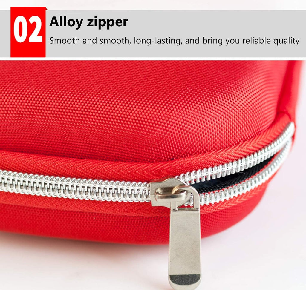 Portable First Aid Kit Bag, Mini Medicine Storage Bag Compact Emergency Bag Case for Workplace Home Outdoors Hiking Camping Cars Holidays (44pcs)