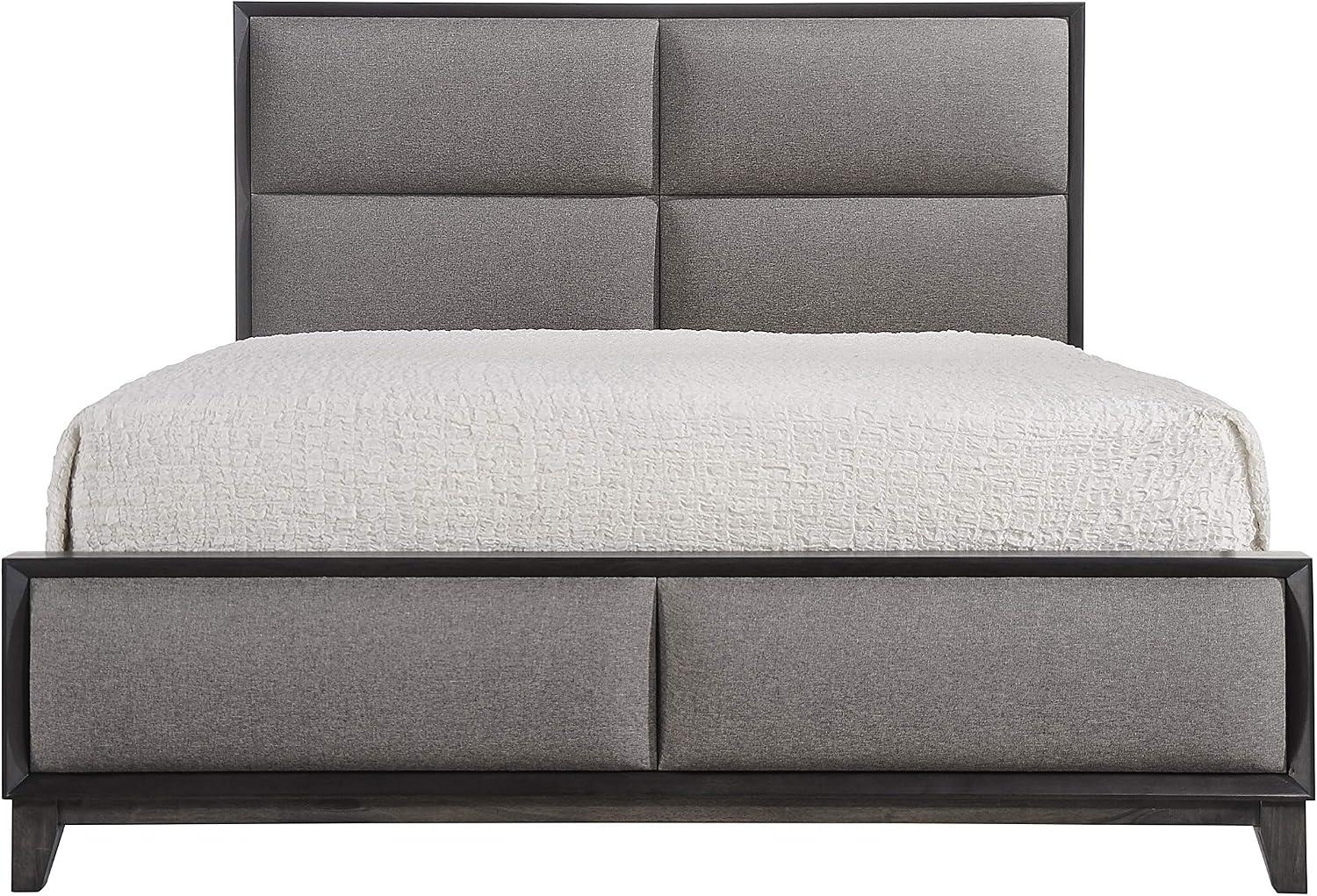 Kings Brand Furniture – Sheldon 6-Piece King Size Gray Bedroom Set. Bed, Dresser, Mirror, Chest & 2 Nightstands