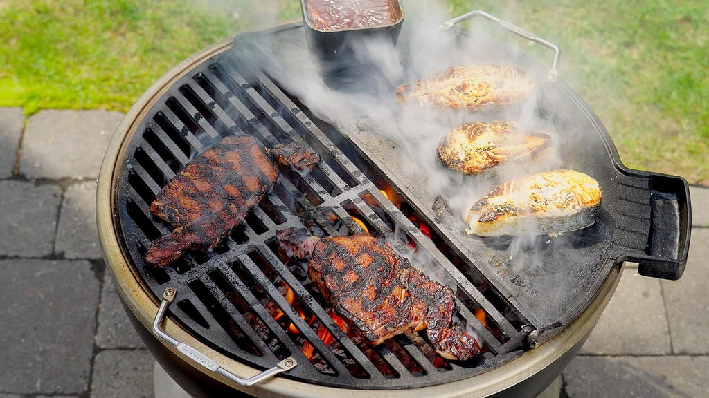 Cuisinart CHA-830 Cleanburn Fire Pit Griddle & Grill Top, Pre-Seasoned Cast Iron