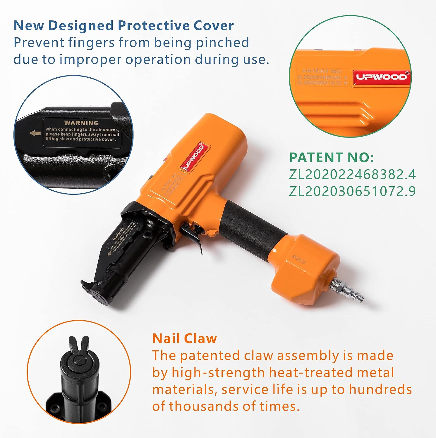 Air Nail Puller Nail Remover Pneumatic Denailer Tool for Recycled Wood Fence Pallet (Ideal for soft or medium-hard woods)