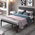 YITAHOME Upholstered Platform Bed with Adjustable Headboard, Full Size Bed Frame with Steel Slat/No Box Spring Needed/Mattress Foundation